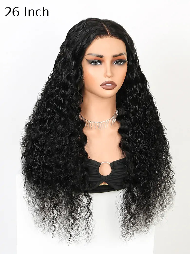 SIMMEL hair 26 inch 13x4 hd lace wig water wave lace frontal human hair wigs
