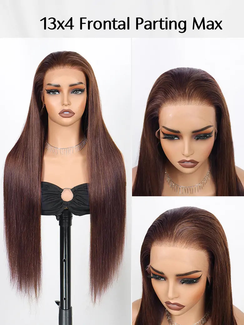 SIMMEL hair chocolate brown hair 13x4 hd lace wig parting max