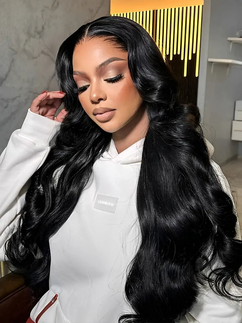 SIMMEL hair wear go wig glueless 7x6 lace human hair wigs body wave