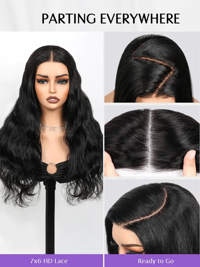 SIMMEL hair wear go wig glueless 7x6 lace wig parting everywhere