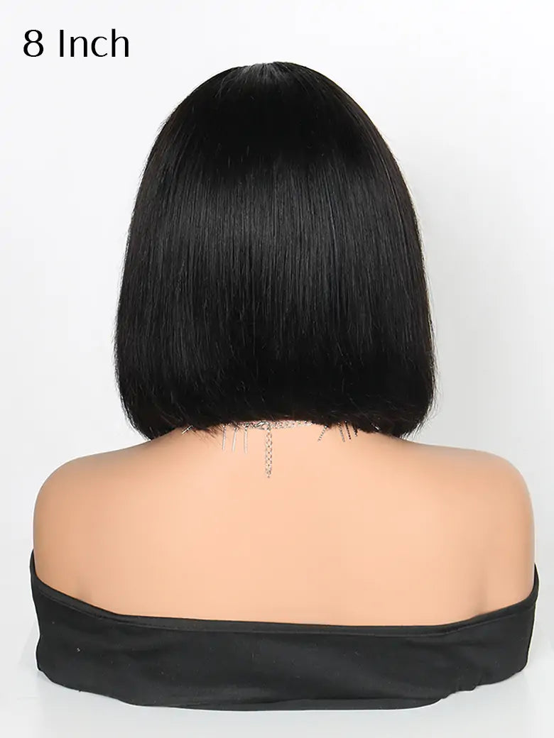 Simmel hair 8 inches short bob wig straight hair 13x4 lace front human hair wigs
