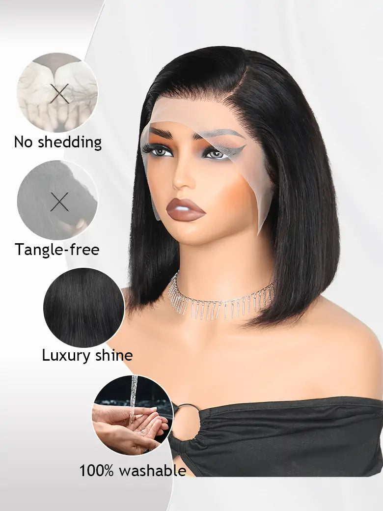 Simmel hair short bob wig straight hair 13x4 lace front human hair wigs