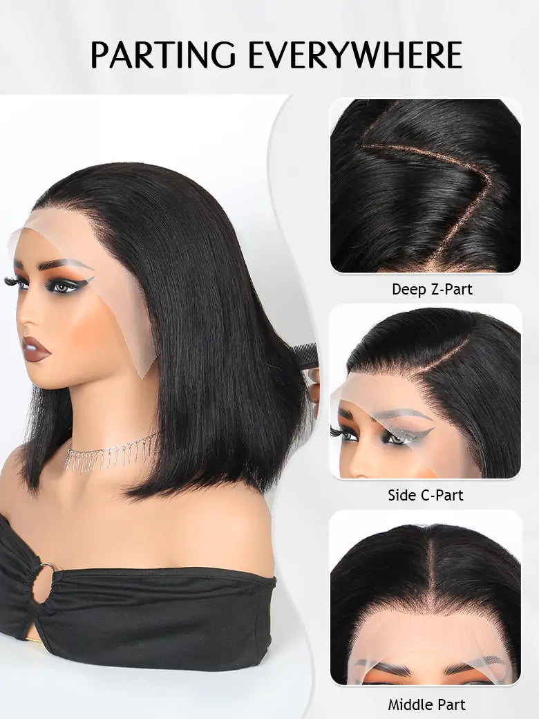 Simmel hair short bob wig straight hair 13x4 lace front human hair wigs