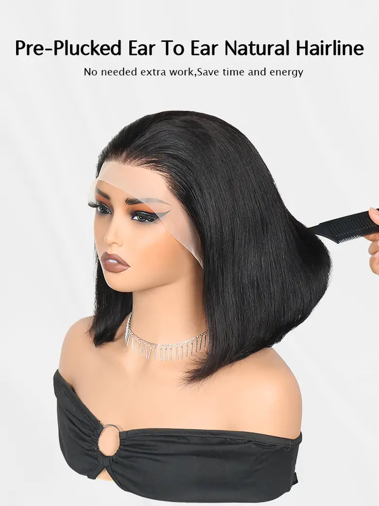 Simmel hair short bob wig straight hair 13x4 lace front human hair wigs