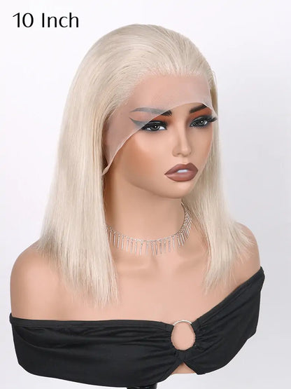 Ash Blonde Bob Wig 13x4 Lace Frontal Wig Straight Human Hair Wigs