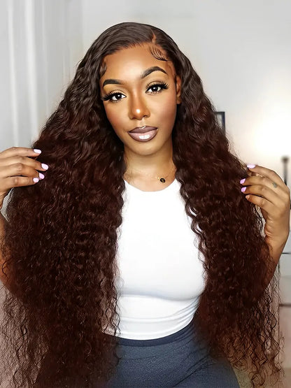 SIMMEL Hair black brown ombre hair deep curly 13x4 lace front wig human hair wigs