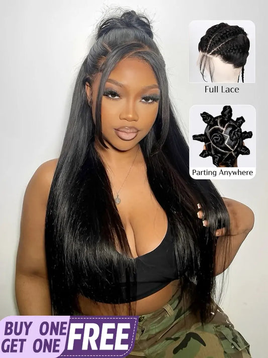 SIMMEL hair full lace wig straight hair model show