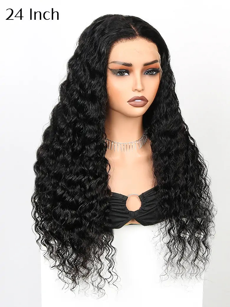 SIMMEL hair 24 inch 13x4 hd lace wig deep wave lace frontal human hair wigs
