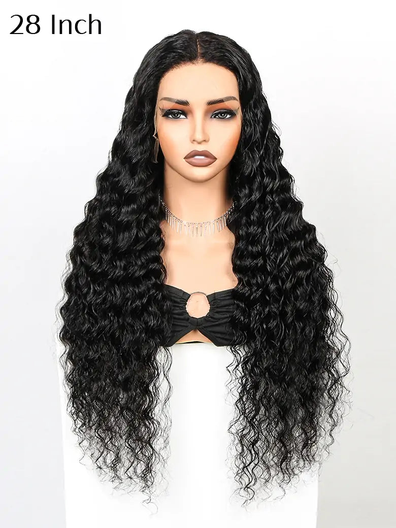 SIMMEL hair 28 inch 13x4 hd lace wig deep wave lace frontal human hair wigs