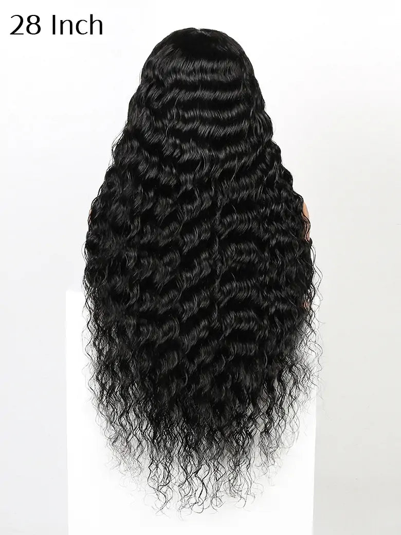 SIMMEL hair 28 inch 13x4 hd lace wig deep wave lace frontal human hair wigs