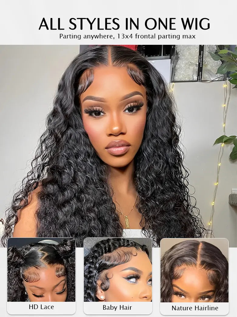 SIMMEL hair 13x4 hd lace wig deep wave all styles in one wig