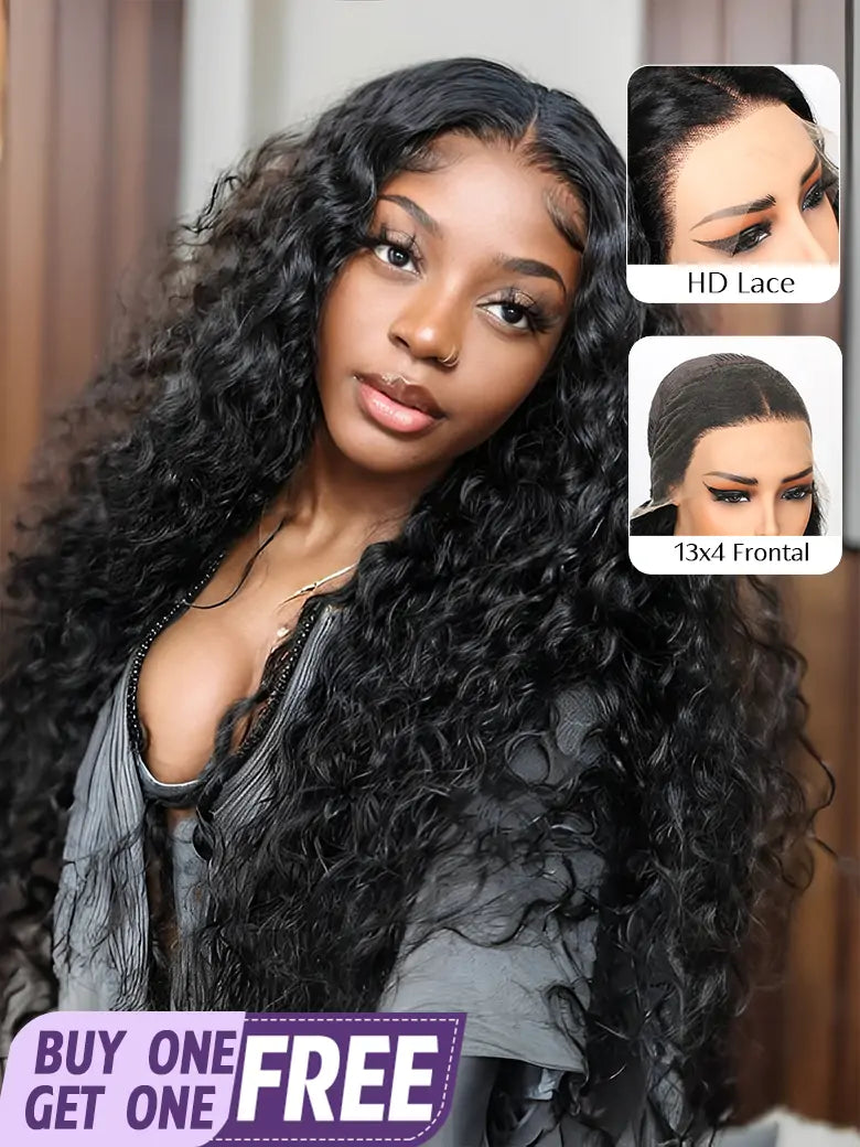 SIMMEL hair 13x4 hd lace wig water wave lace frontal human hair wigs