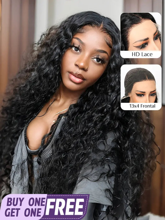SIMMEL hair 13x4 hd lace wig water wave lace frontal human hair wigs