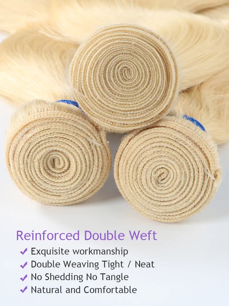 SIMMEL Hair 613 Blonde Hair Weave Double Machine Weft