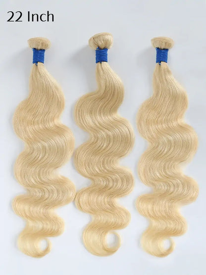 SIMMEL Hair 22 Inches 613 Blonde Hair Body Wave 3 Bundles Human Hair Weave