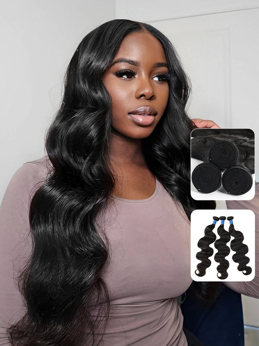 SIMMEL hair body wave 3 bundles human hair weave