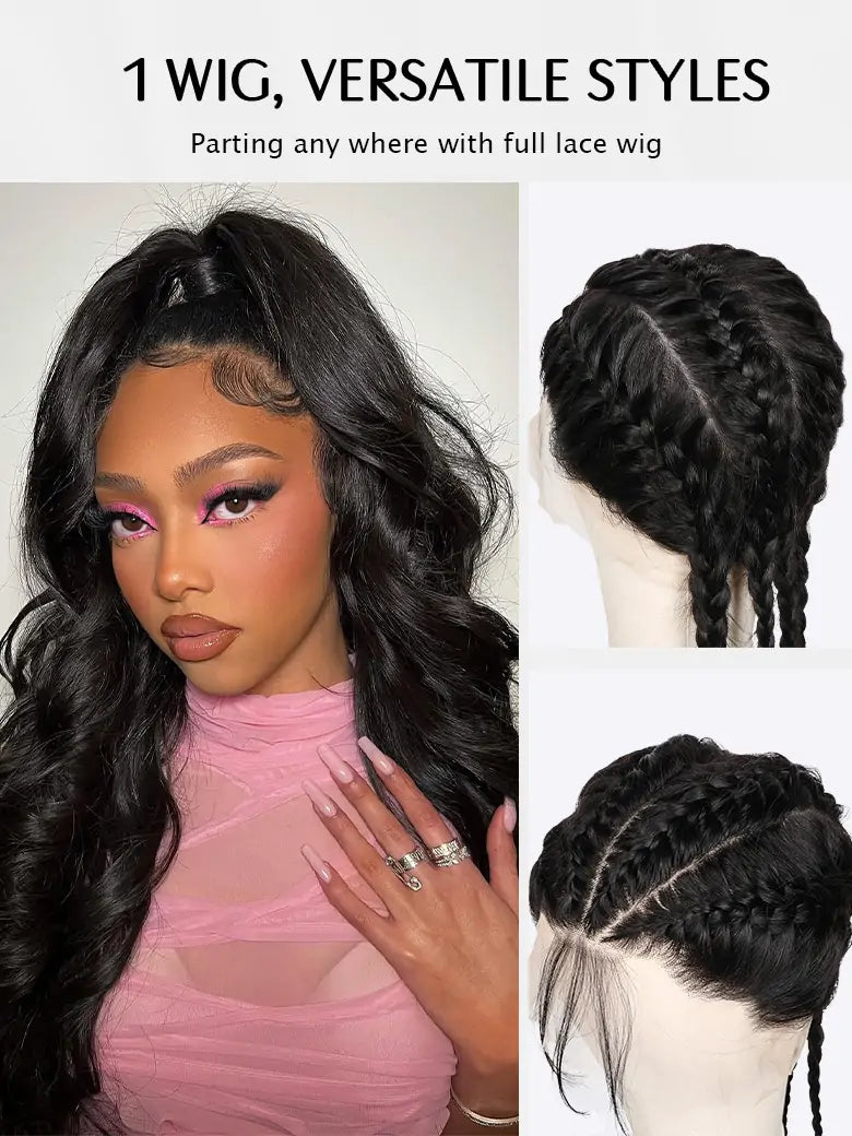 SIMMEL hair full lace wig body wave human hair wigs