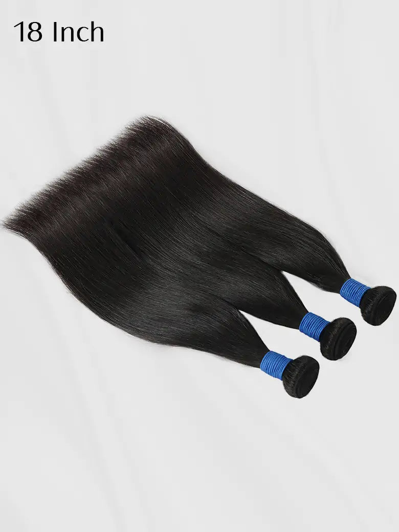 SIMMEL Hair 18 Inches Silky Straight 3 Bundles Human Hair Weave